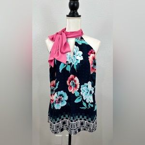LIKE NEW 7th Avenue New York & Co. patterned sleeveless blouse